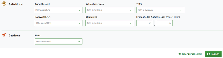 Bildschirmfoto: Filter